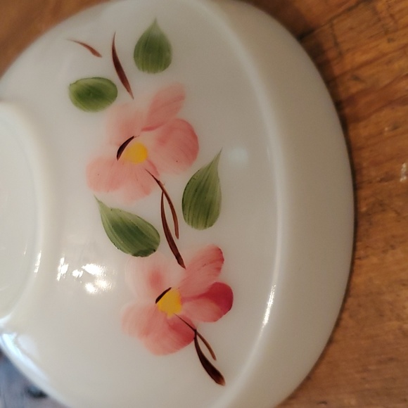 Fire king 6" peach blossom 6" mixing bowl set of 2 - Picture 5 of 11